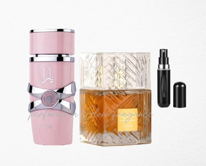 026 - 2 PERFUMES +REGALO (Lattafa Khamrah + Yara Mas Peefumero Recargable)