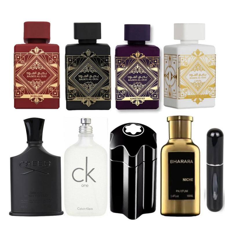 052 - COMBO 8  PERFUMES + 2 PERFUMEROS