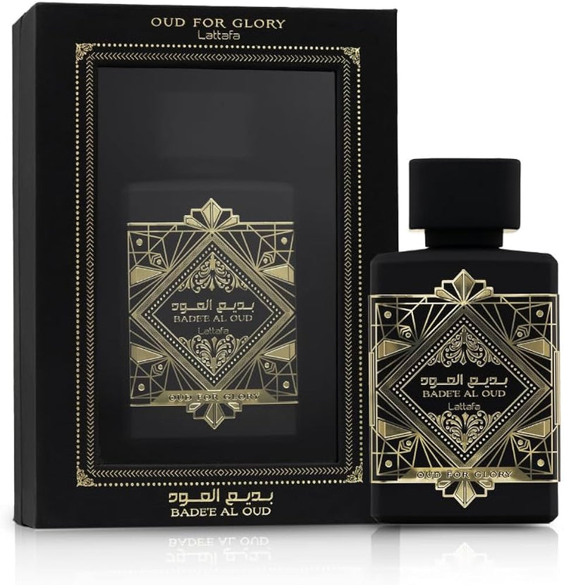 080 - 3 PERFUMES + REGALO (Lattafa Oud For Glory, Ombre Nomade, 9pm + perfumero)