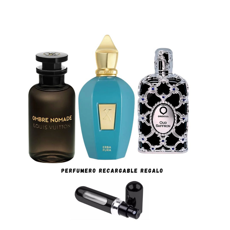 085 - 3 PERFUMES + REGALO (Ombre Nomade - Oud Saffron - permumero)