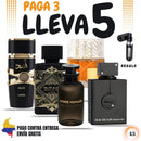 43- 5 Perfumes + Perfumero de regalo (Asad - Club - Khamrah - Oud for glory - Ombre)
