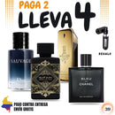 39 - 4 PERFUMES + 1 REGALO ( sauvage - 1 million- oud for glory - Bleu + perfumero)