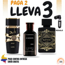 34- 3 Perfumes (Asad -bharara - oud For Glory + perfumero)