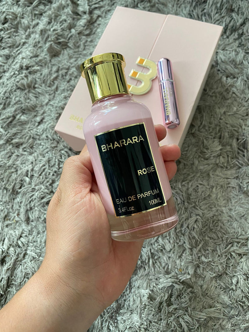 28 - 4 PERFUMES + 1 REGALO (Good Blush + Ombre No + Bharara Rose + Khamrah)